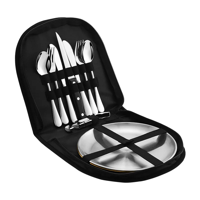 2025 Hot NEW picnic cutlery outdoor portable travel flatware spoon fork knife BBQ kitchen tools camping dinnerware set