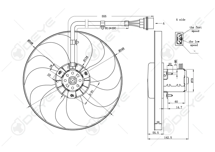  Вентиляторы радиатора 6X0959455A 6X0 959 455F dc 12 В для A3 TT VW GOLF IV SKODA