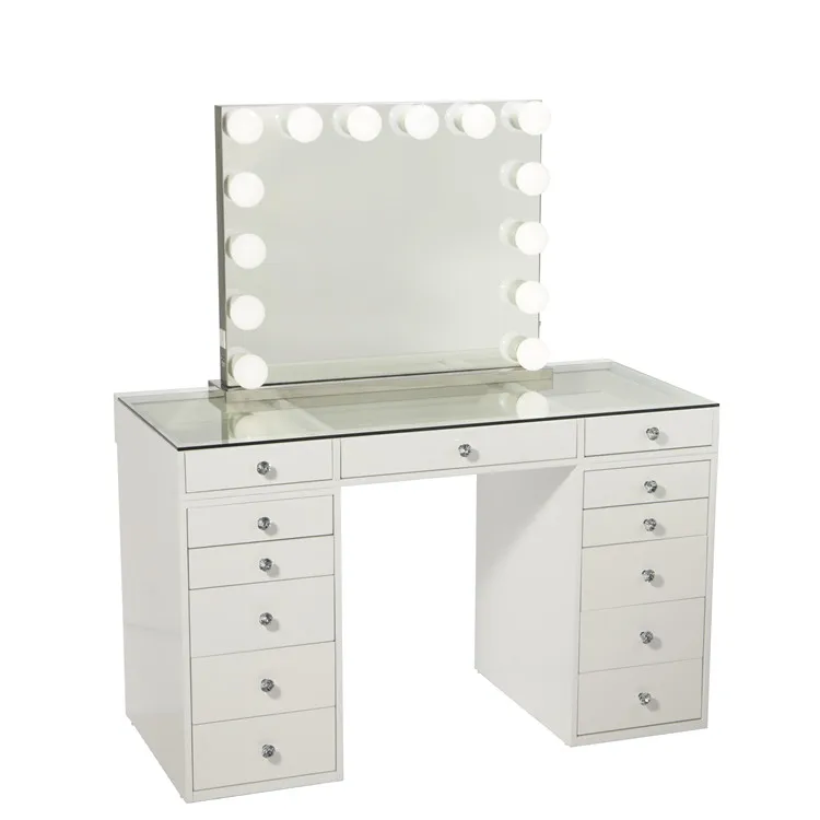 ILUMAY makeup vanity dressing table with lighted mirror