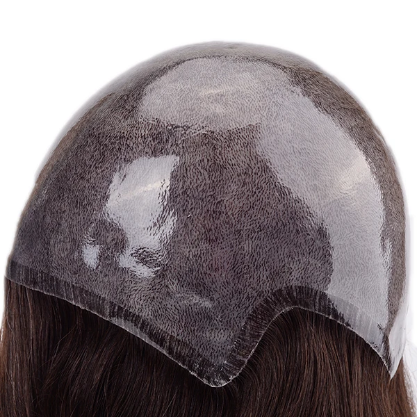 Newtimes hair top quality injected silicone skin women long human hair toupee full wigs