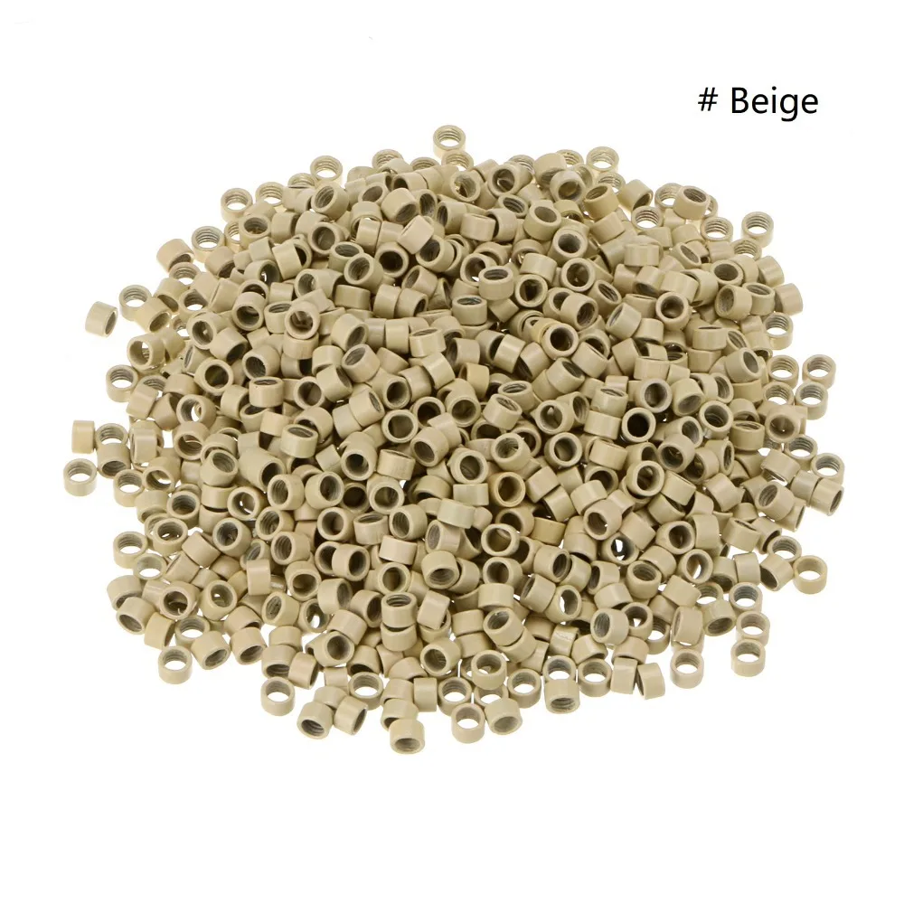 ML Wholesale Price 500 Pieces/bottle 3mm Copper  Nano-silica Gel Hair Ring  for Hair Extension