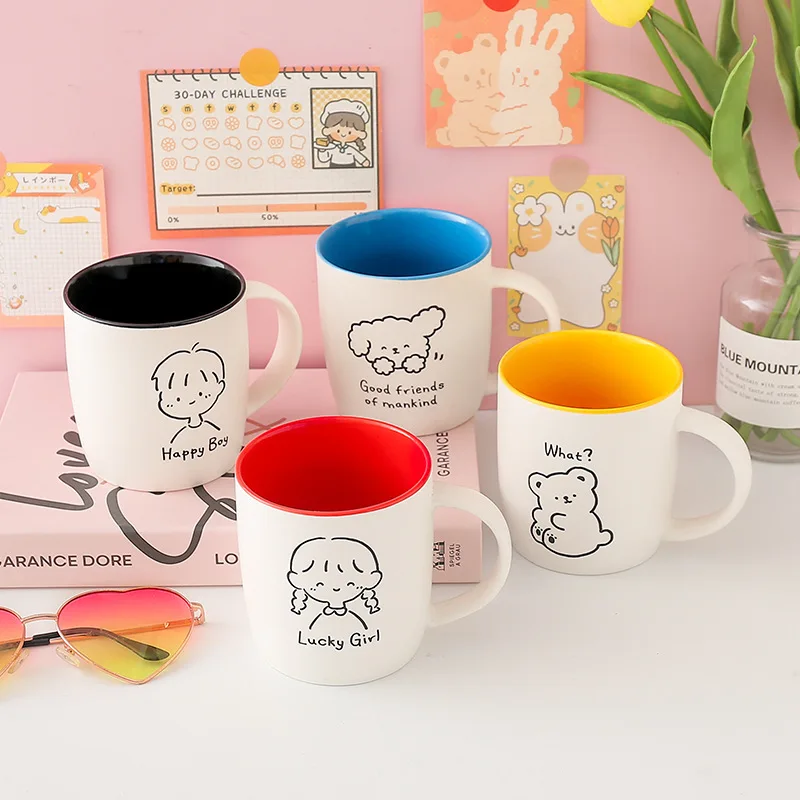 Hot sale 12OZ custom letter ceramic mug coffee cup