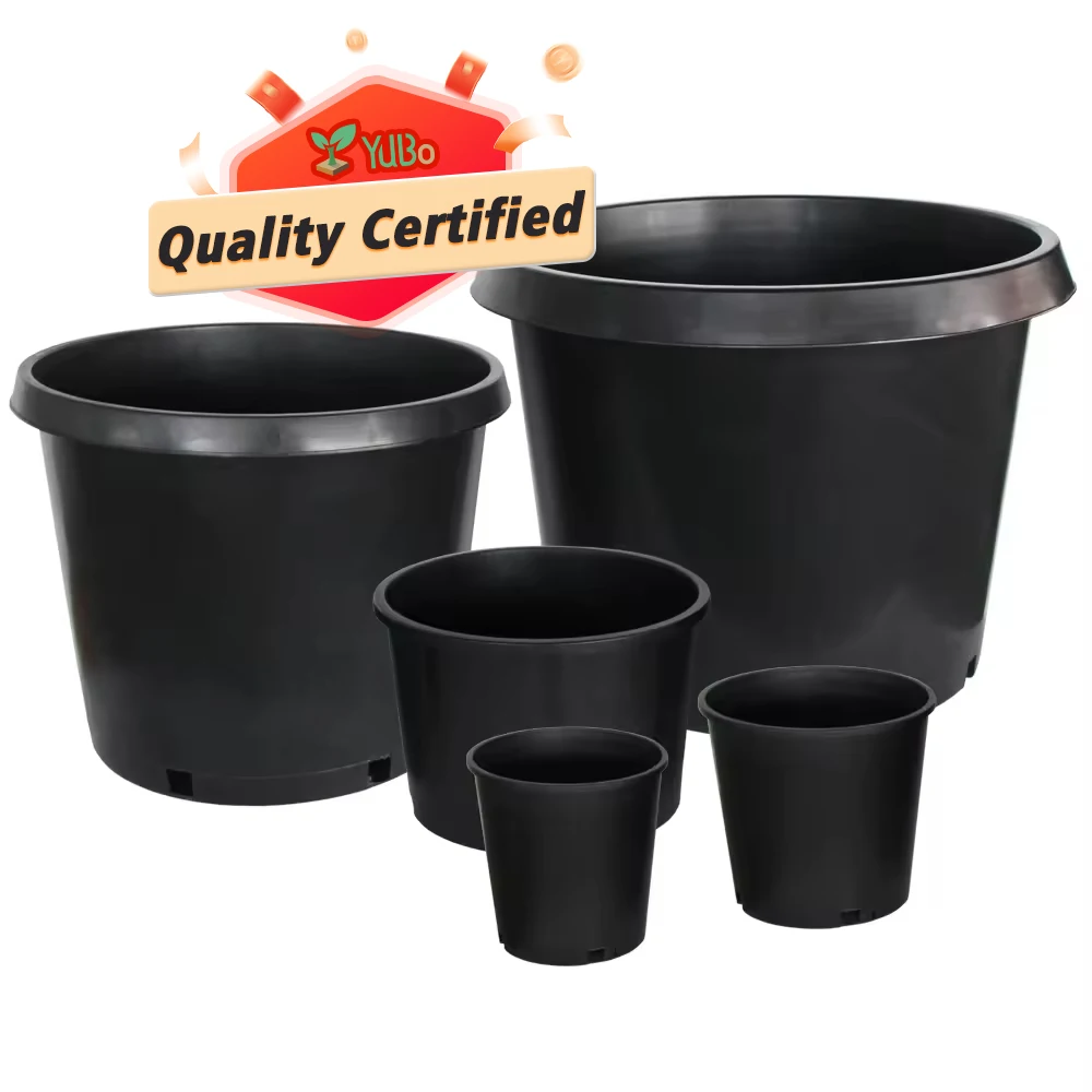 Factory Wholesale Cheap Black Plastic Nursery Grow Pots 1 2 3 5 7 10 15 Gallon Injection Blow Mold Mould Nursery Plant Pots