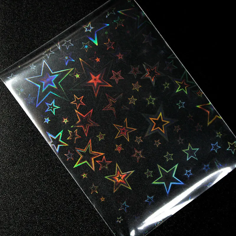 100pieces/pack Stars Laser Flashing Card Sleeves Kpop 57x88mm Reusable Hologram Photo Card Protector Sleeves