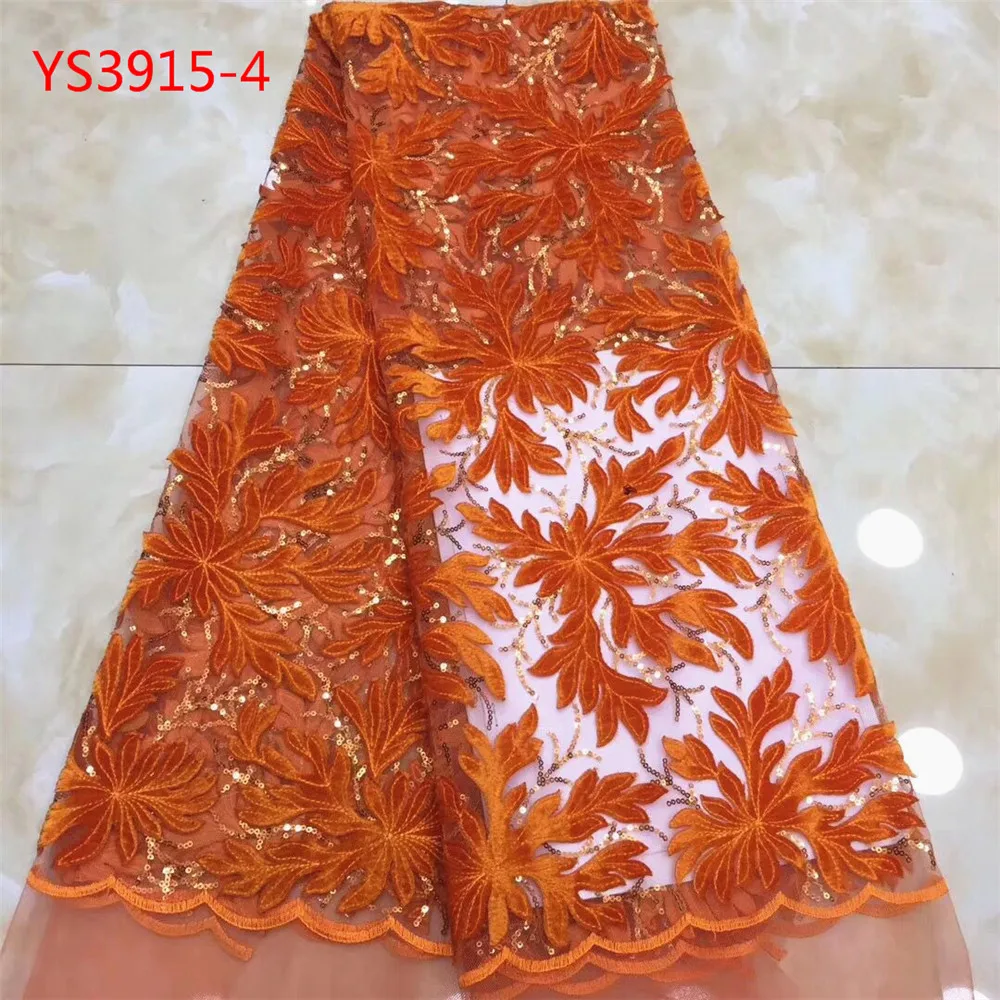 YS3915 Wholesale guangzhou Deep green embroidery velvet design rose french net lace fabric