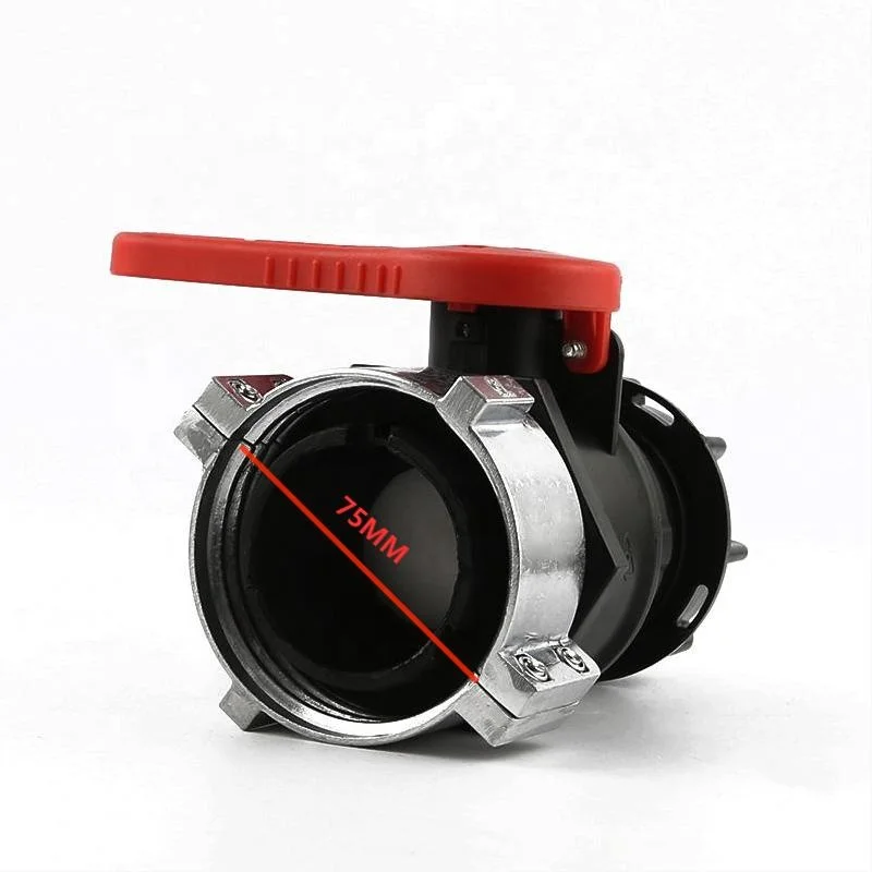 IBC Valve Safety Tote Water Drain Tank Adapter Ball Food Grade PP Material DN50
