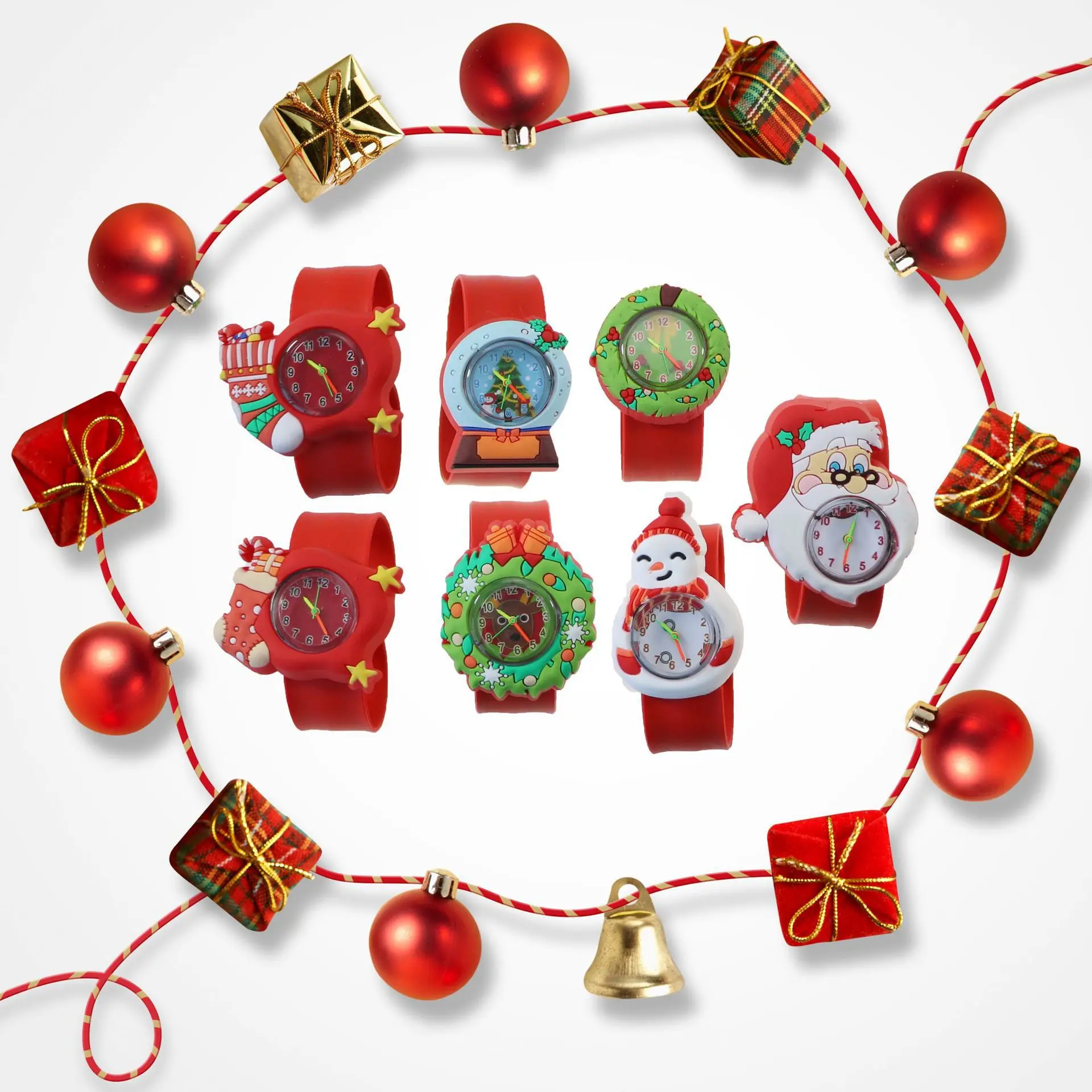 Best selling Cheap Christmas Gift Children Slap band Cartoon watch Low cost electronic toy kids watch
