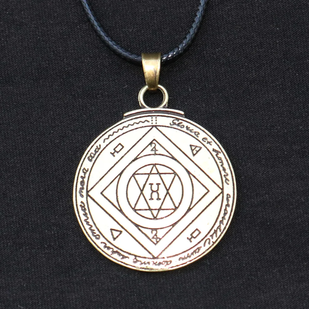 Viking amulet pendant necklace Solomon pentagram seal pendant pagan witchcraft jewelry couple necklace