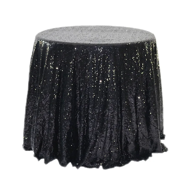 Polyester Sequin Tablecloth 120 Round Glittering Shimmer Table Cloth For Events Wedding Party Dinners Table Cover