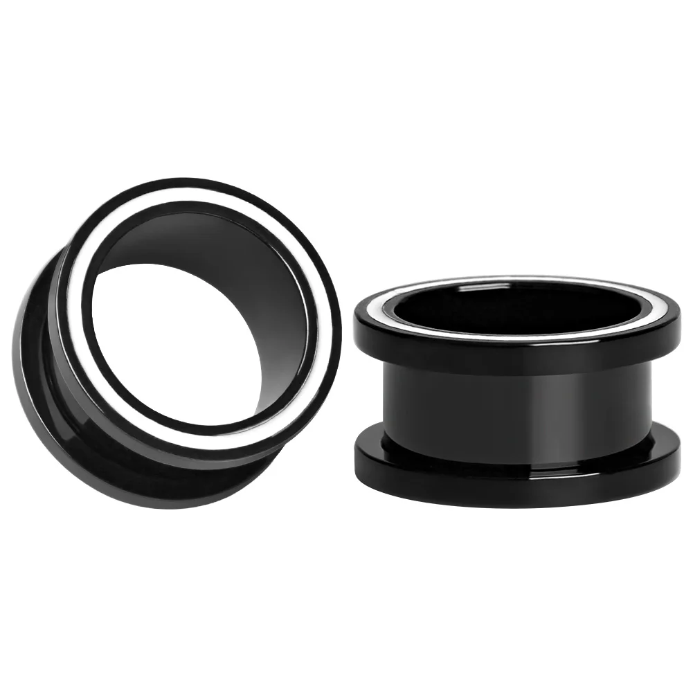 Черные мужские ювелирные изделия Для Пирсинга Ушей и туннели для ушей из нержавеющей стали 316L с эмалью разные цвета анодированные