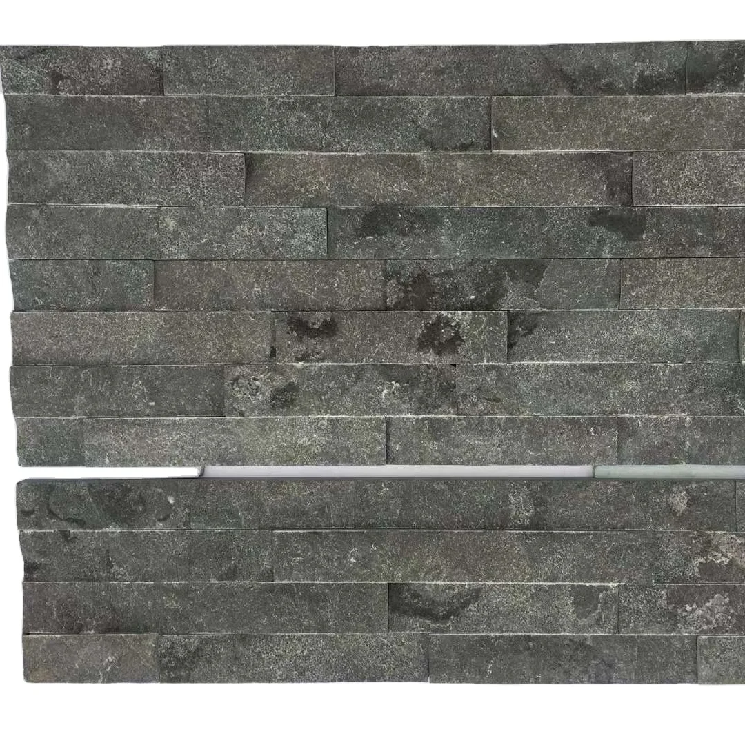 Natural bluestone tile wall decorative cladding in blue cream and purple limestone rustic stone effect wall cladding