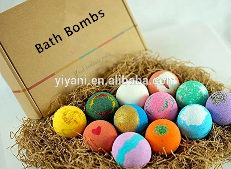 OEM/ODM завод, оптовая продажа, частная торговая марка, Бомбочки для ванны, подарочный набор, 12 натуральных подарочных комплектов для ванны