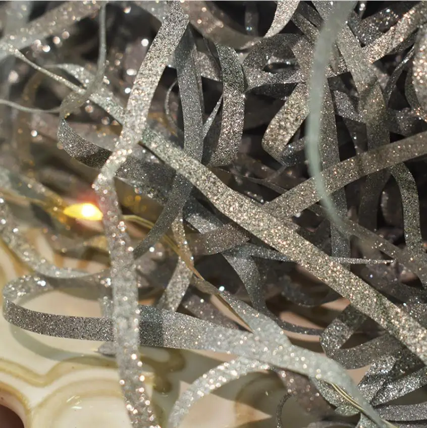 Silver glitter gold shredded paper or filler