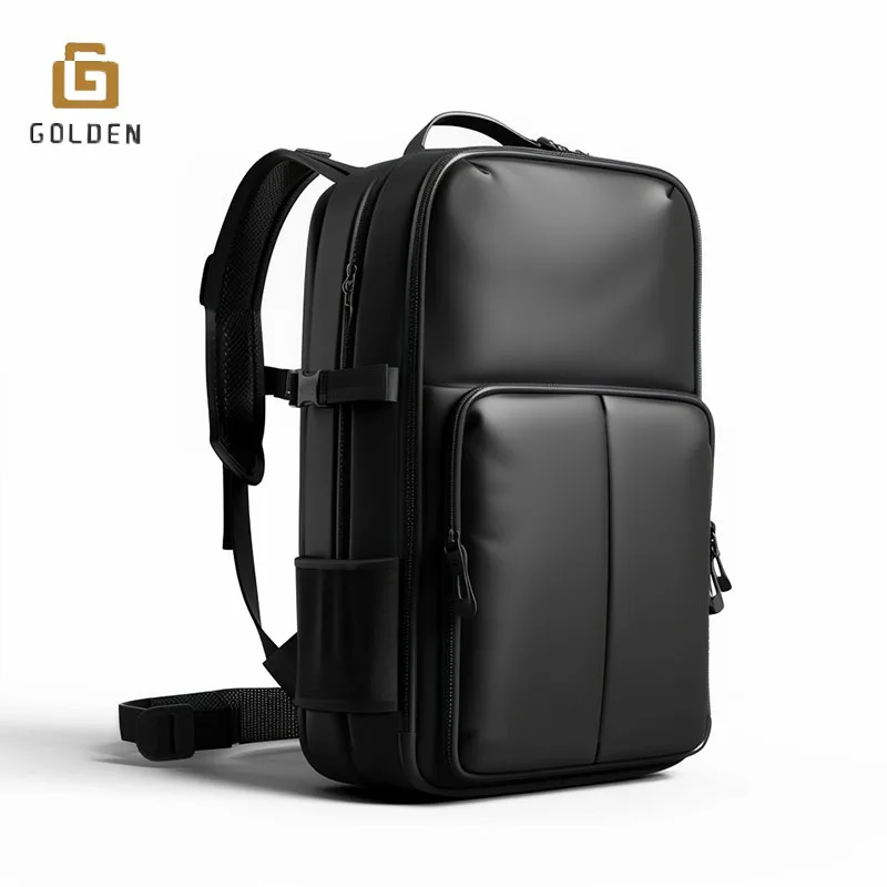 Golden Luxury Large Capacity Fashion Laptop Backpack Ultra Slim Laptop Backpack Waterproof 18 Inch Backpacks For Laptops Logo