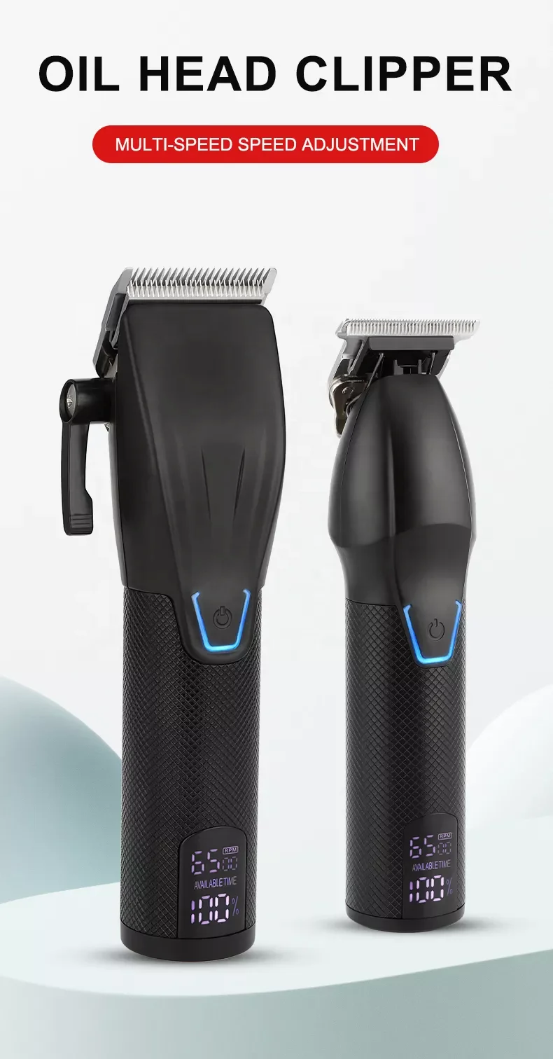 LM2027 hair trimmer Barber Shop Salon cordless All Metal 0 Mm rechargeable low noise new hair clippers set professional