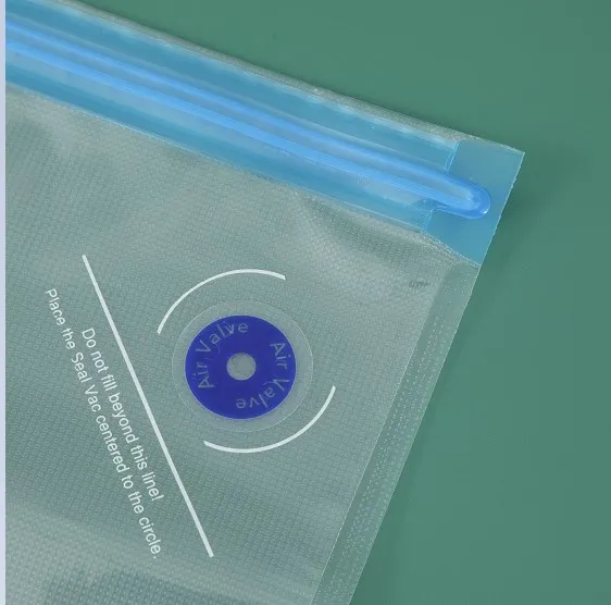 Reusable Vacuum Food Storage Bags Vacuum Zipper Bags with hand pump