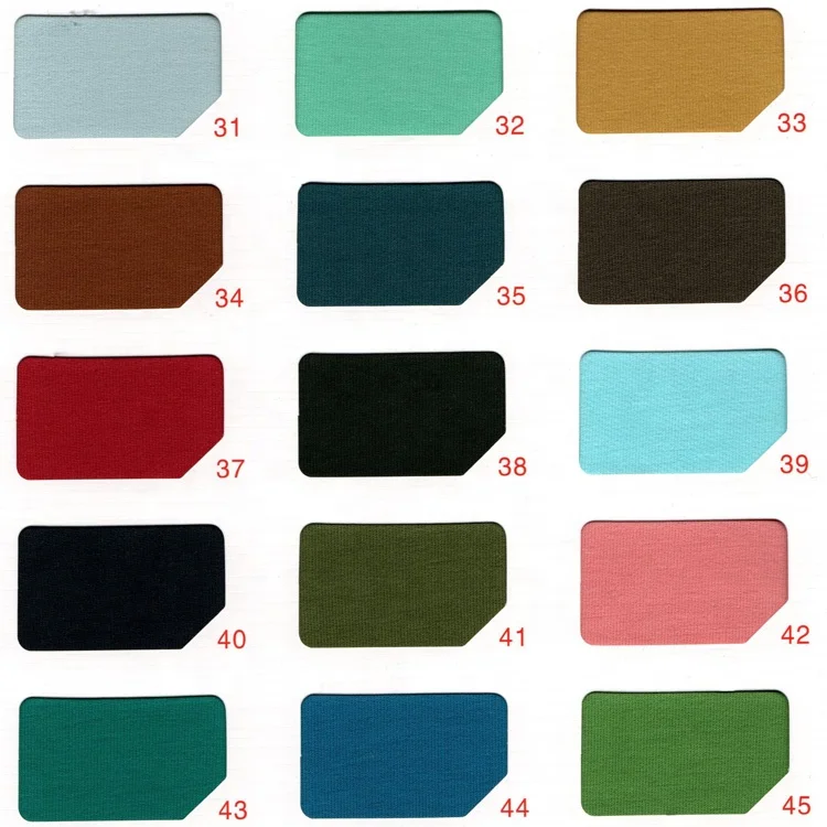 2020 New Design 40s knitted fleece fabric interlock fabric 95% Cotton  5% spandex Fabric