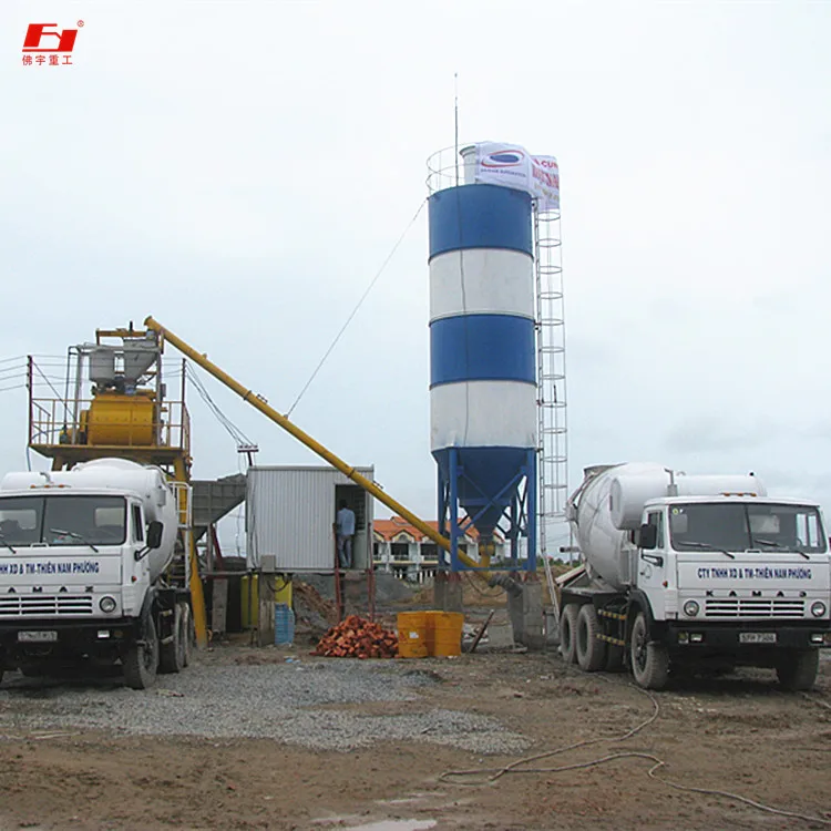 Professional construction concrete mechanical equipmentplant new project HZS50 quickly-installed concrete mixing plant