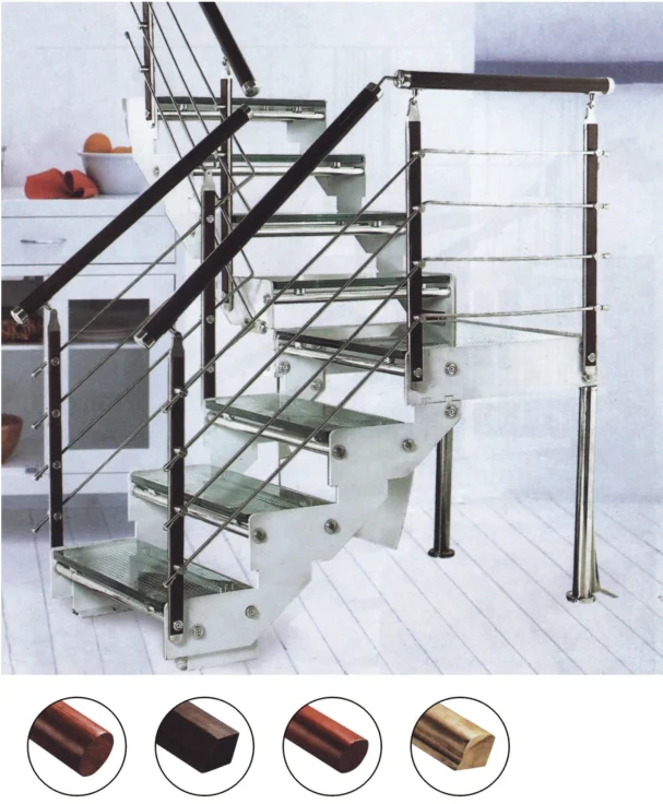 
brass staircase MP-3302E-3 outside staircase handrails 