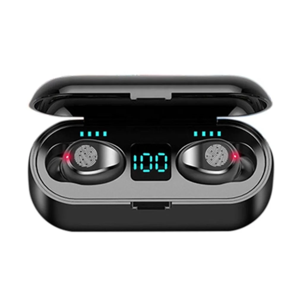 OEM 8d wireless earbuds waterproof ear phone hands free earphone noise cancel earbuds with power bank charging case