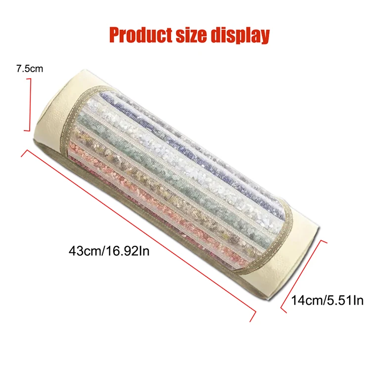 Mini Healing Stone Effect Amethyst Tourmaline Bian-stone Therapy Pillows Neegative Ions Seven-color Crystal Pillow