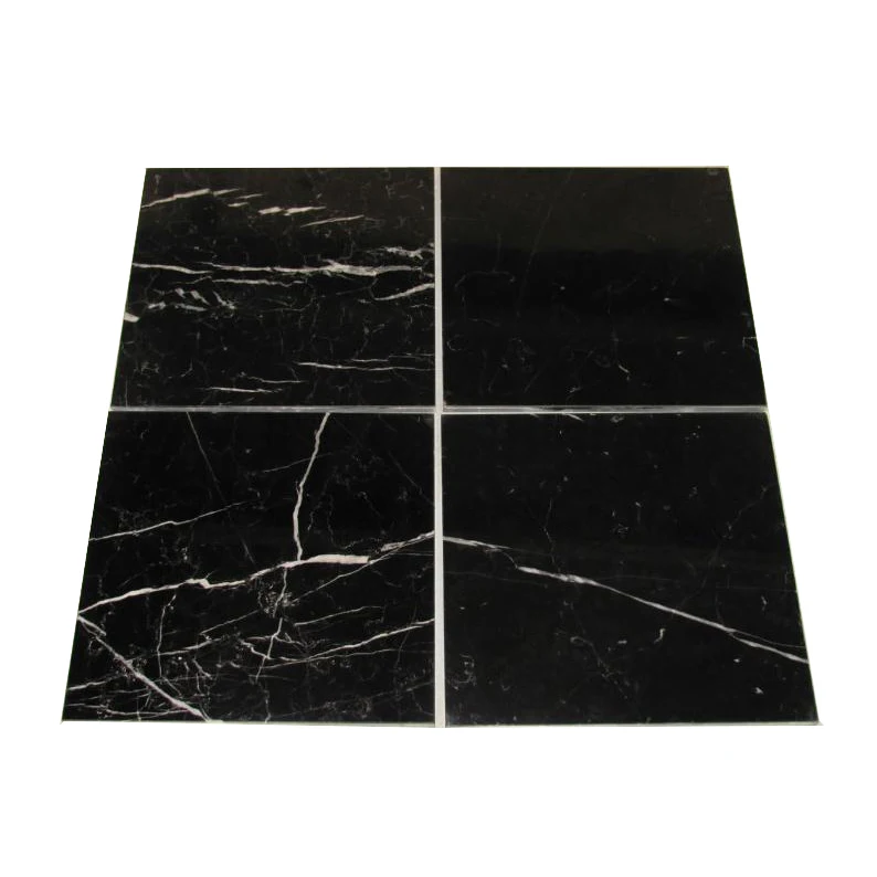 Черная мраморная плитка черного цвета хорошего качества Nero marquina