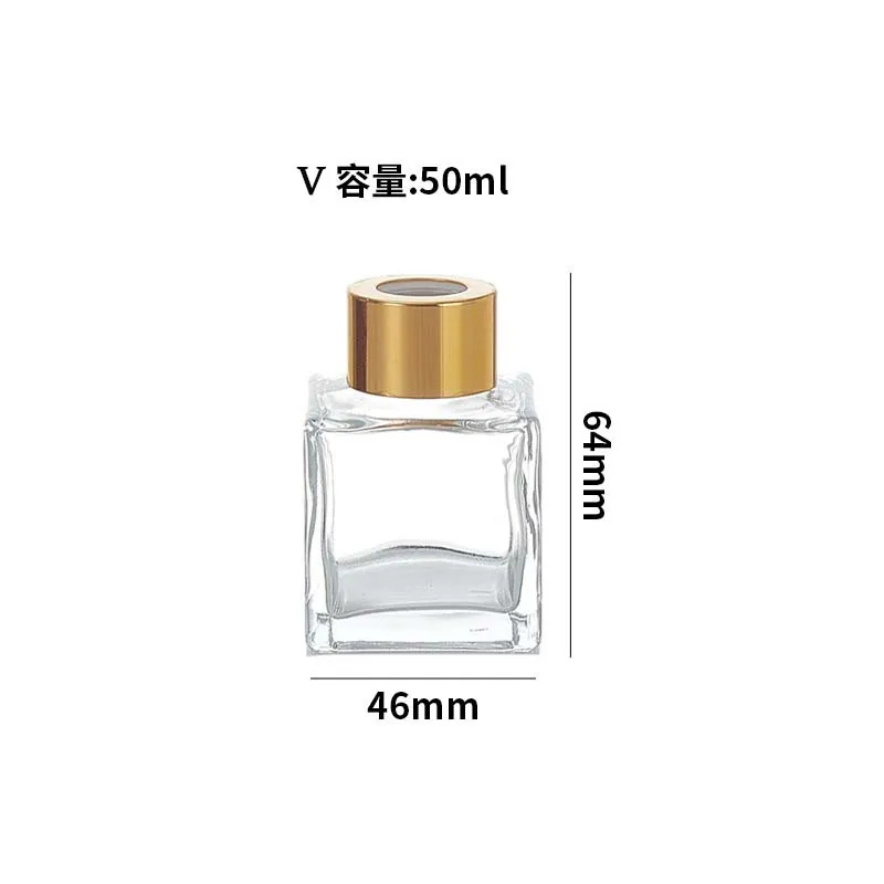 Modern Simple Round frosted Clear Glass 100ml 150ml 200ml Empty Luxury Perfume Reed Glass Diffuse Bottle And Box Wholesale