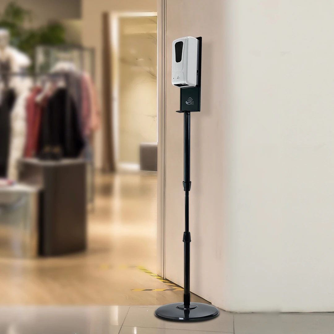 soap dispenser hand sanitzer dispenser Floor stand  black soap dispenser bracket