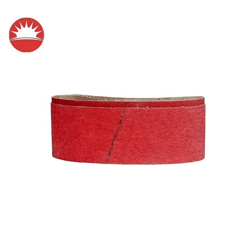 High Performance P80 Gxk51 Wear-Resistant Ceramic Sanding Belt Red Color Sand Paper Belt Sanding Belt