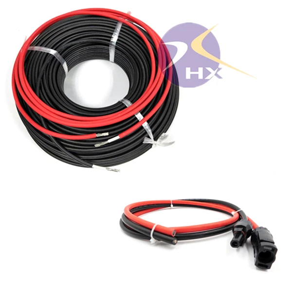 4Mm Solar Cable Price Cable Solar H1Z2Z2-K 6Mm2 Anti-Aging Red Solar Cable Twin Core 4Mm2 10 Awg Pv Cable For Solar