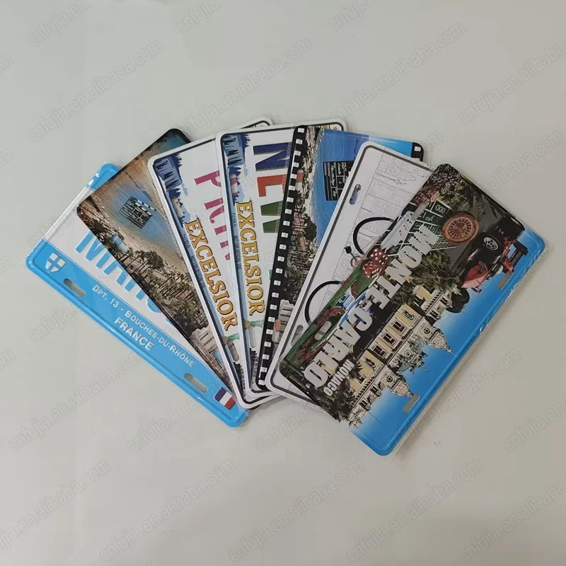 Home Wall Decor Souvenir Embossed Aluminum Metal Car License Plate