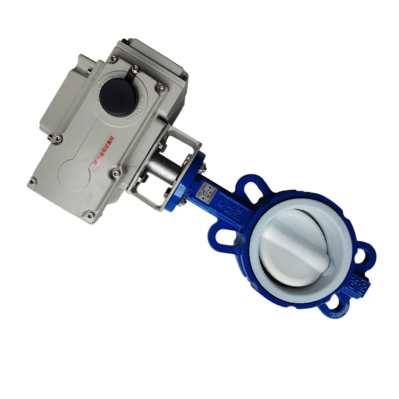 High Performance Electrically Adjustable Ptfe Sealed Wafer Butterfly Valve for Gas Media High Temperatures General Application
