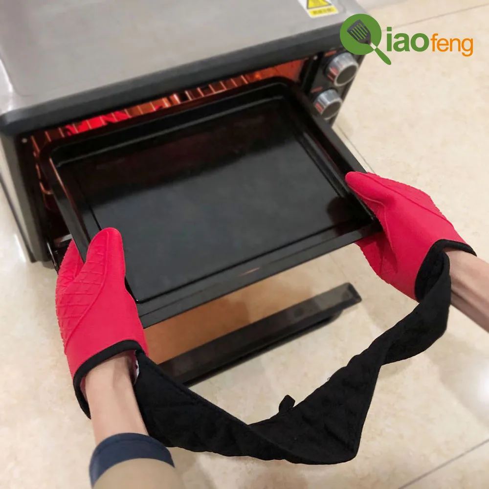 Heat Resistant Kitchen Gloves BBQ Gloves Anti-Slip Durable Cooking Gloves Waterproof