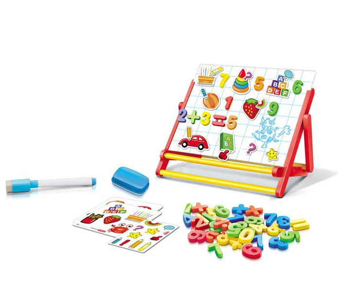Educational table-top learning easel for kids magnetic writing drawing board