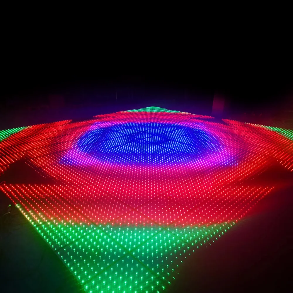 
Factory direct professional LED stage lights illuminated led tempered glass video dance floor DMX led video display panel 