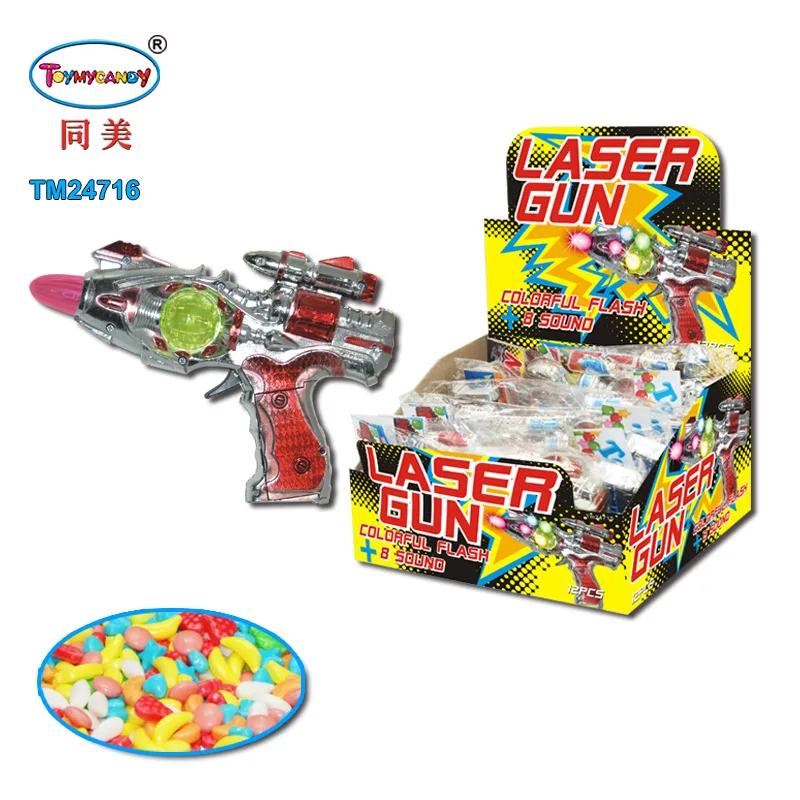 plastic Octave music laser gun toy with candy lighting