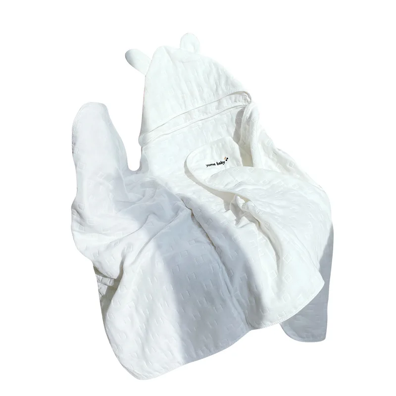 
Baby Muslin Bath Towel Cotton Gauze Hooded 6 Layers Breathable Ultra Absorbent Infant Towels 