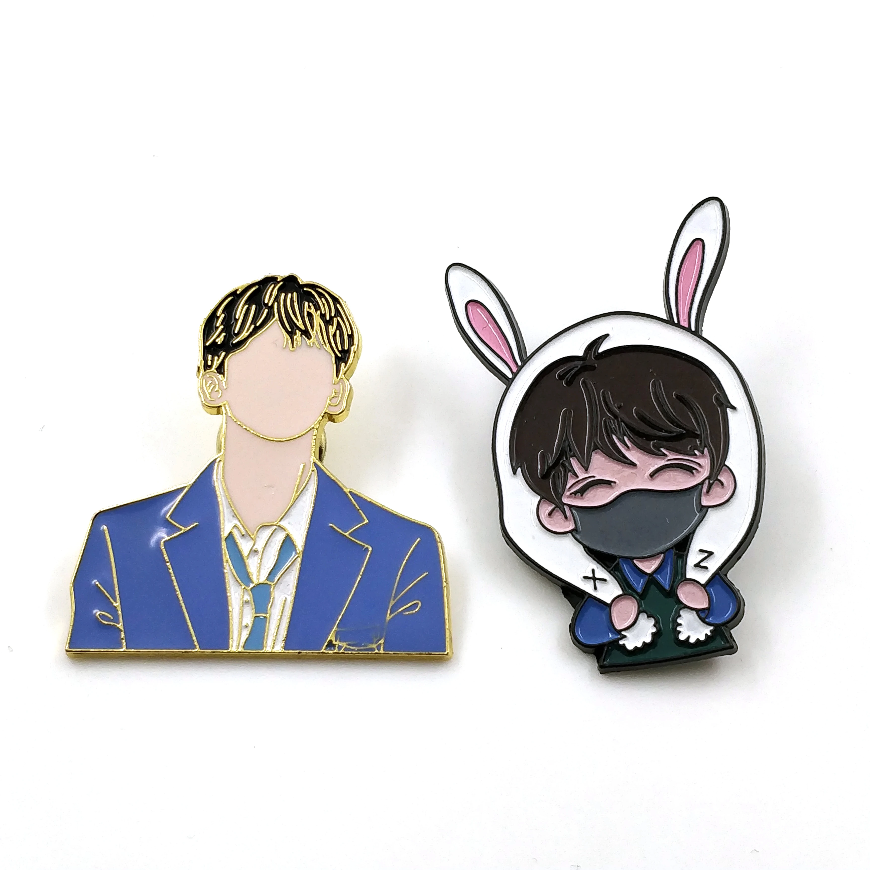 Металлический значок на лацкан с именем под заказ магнитный металлический дизайн золотой серебряный