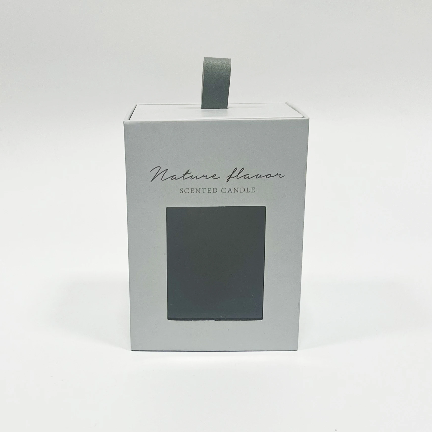 Custom Luxury Candle Box Craft Packaging White Square Rigid Paper Cardboard Luxury Candle Box For Gift With Clear Window