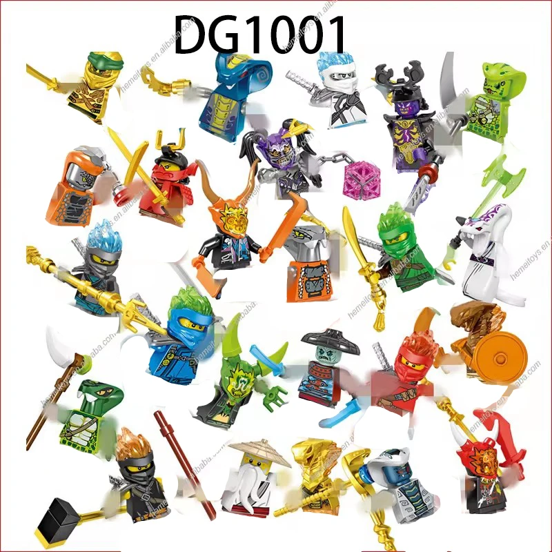 24pcs hot sale cheaper  ninjagoes Character mini Building Blocks Gift Kids Toys Compatible toys 61045 DG1001 DG1002