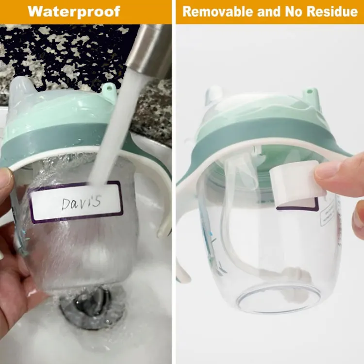 Waterproof Baby Self Laminating Bottle Labels for Daycare Supplies, School Name Labels Stickers for Kids,Name Tags for  Bottle