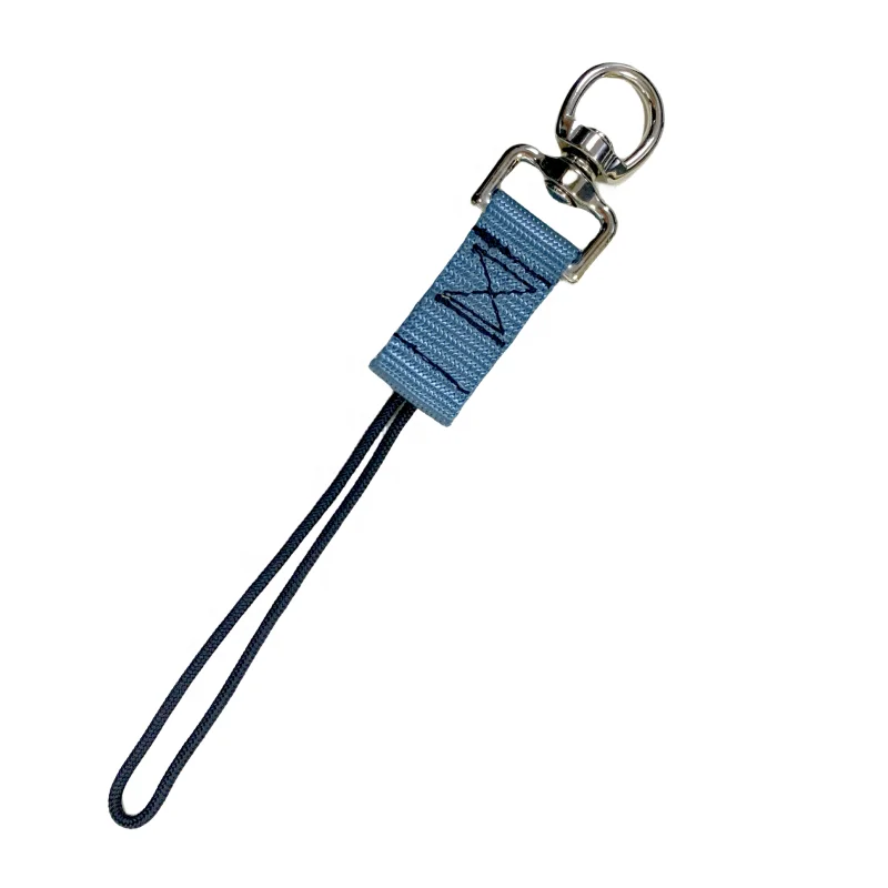 X-C-PIN 20mm 25mm width polyester cord tape tool tethering connectors tool lanyard with 360 Swivel metal D ring in 100mm length