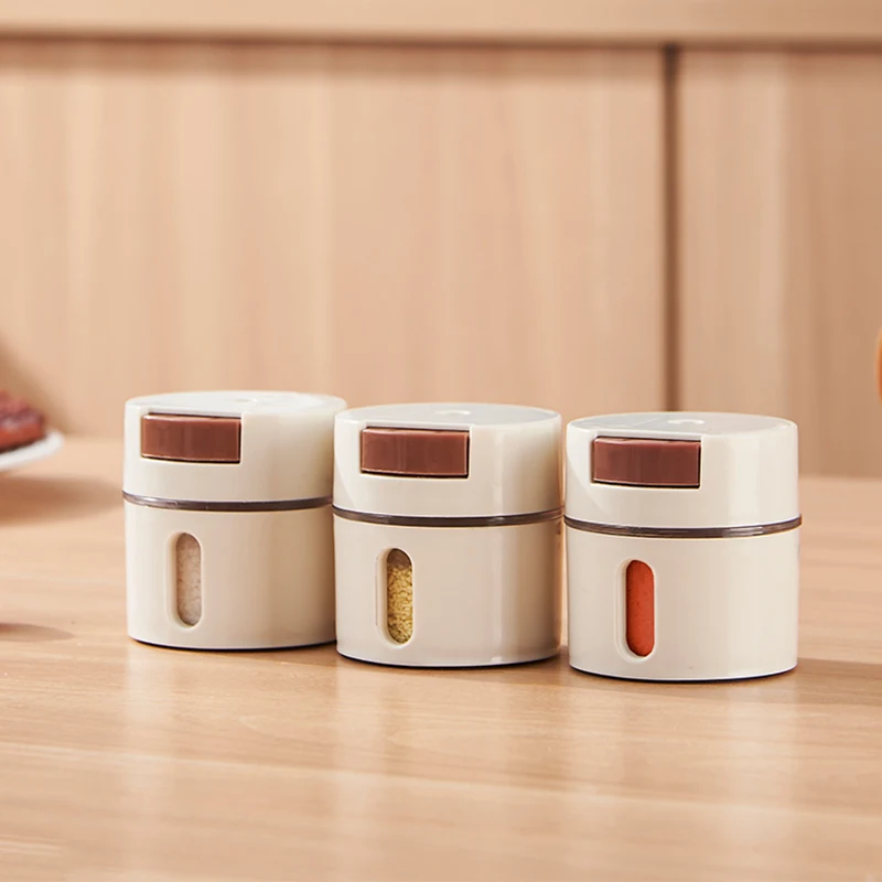 Kitchen Set Seasoning Box Plastic Magnetic Seasoning Jar Storage Spice Seasoning Box for Kitchen Container Holder With Lid