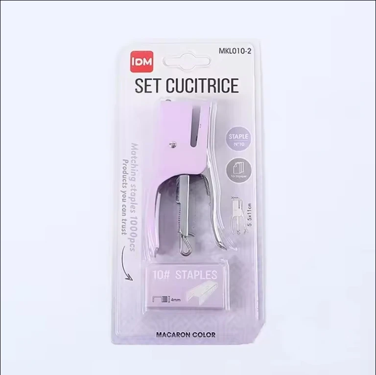 Сстеплер цветной Макарон металлический ручной № 10 набор трудосберегающих упаковочных машин офисные школьные канцелярские Степлеры