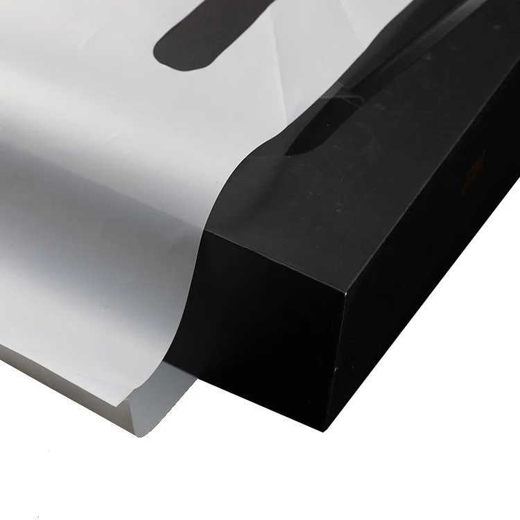 Hot sales 100% compostabie Pla customized handle die cut shopping bag handle plastic bags for garment clothing  ( GF82)