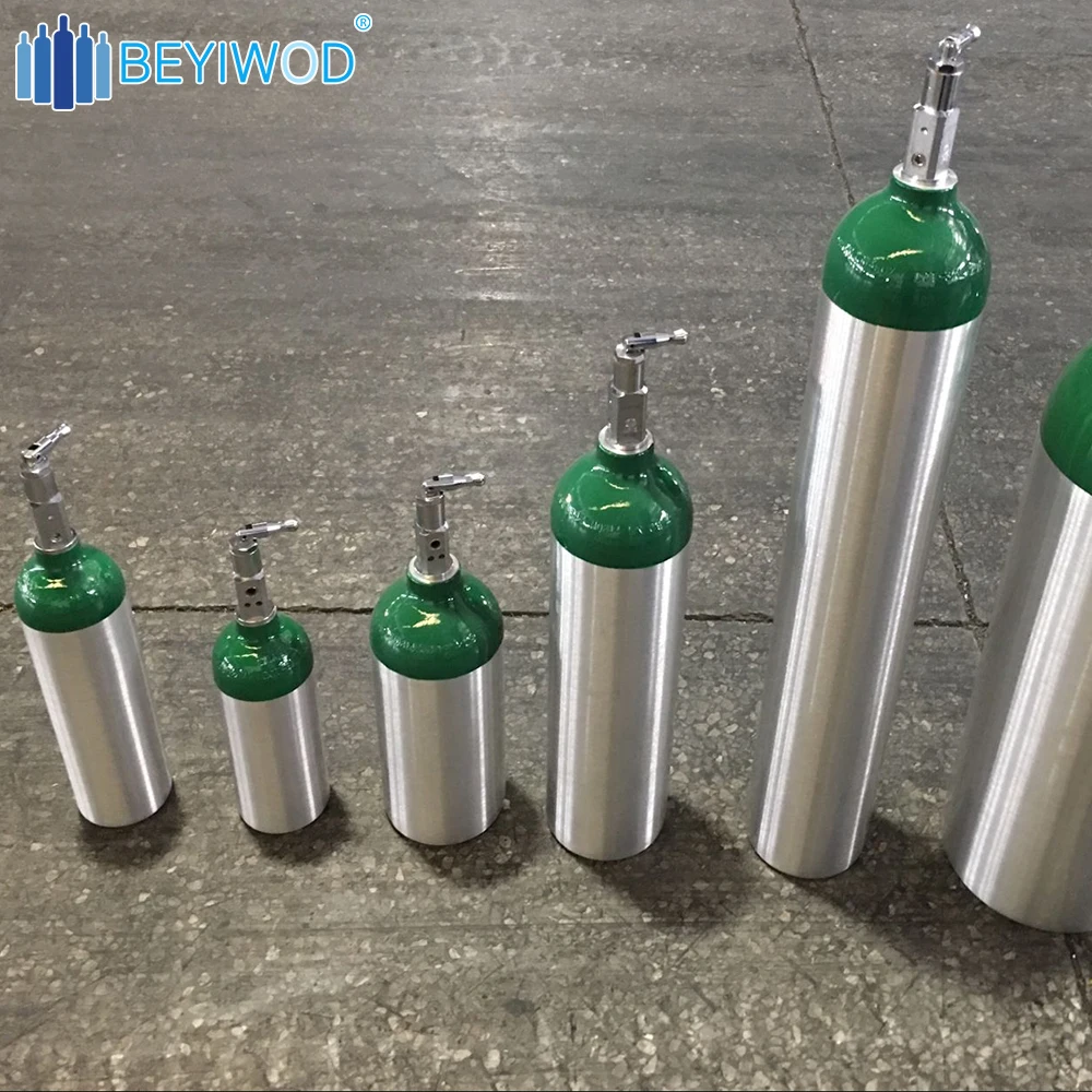 high pressure gas cylinder medical oxygen cylinder oxygen bottle oxygen tank with gas valve for hospital