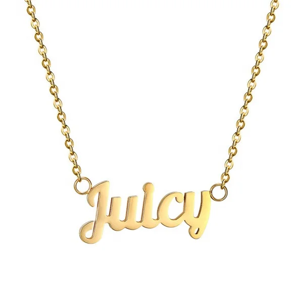 Beautiful Ladies necklace letter PEACE initial stainless steel gold plated jewelry jewellery pendant necklaces models