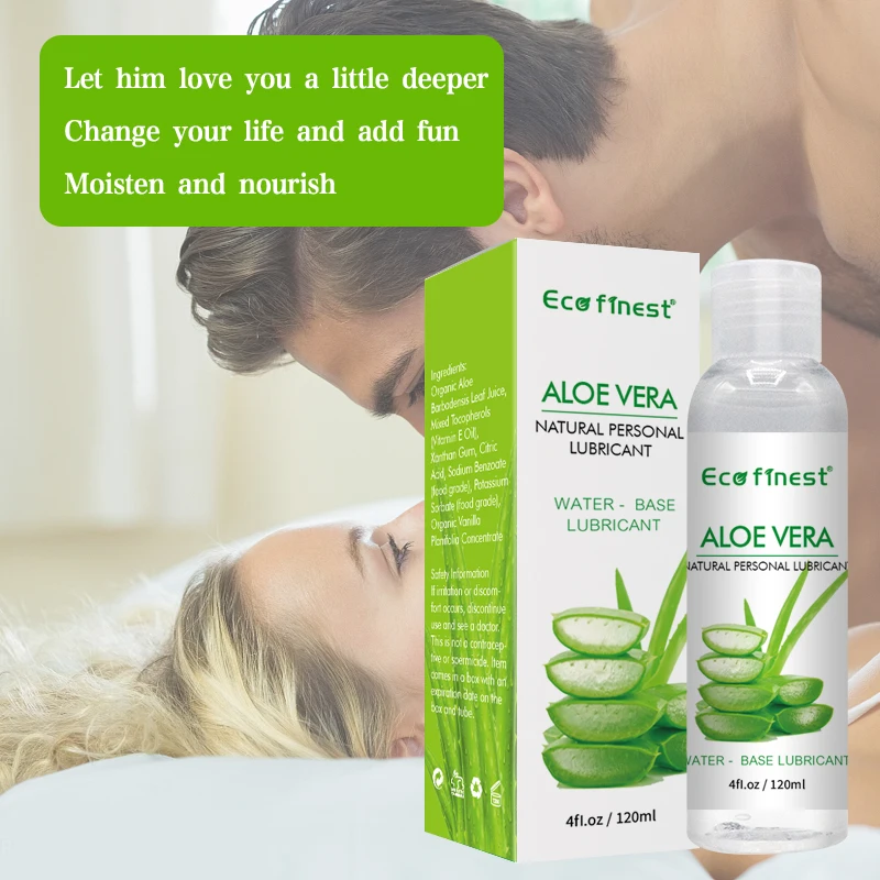 Ready To Ship Personal Lubricant Sex Oil Waterless Aloe Water Based Private Parts 120ml Sex Lubricant Gel