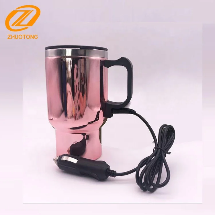 stainless steel metal electric heat travel car mug with USB lighter socket