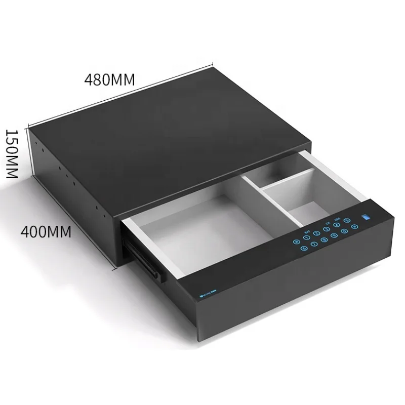 Wholesale Smart  Concealed  Drawer Box Safe Cashier Built In Fingerprint password deposit safe box drawer wardrobe fittings
